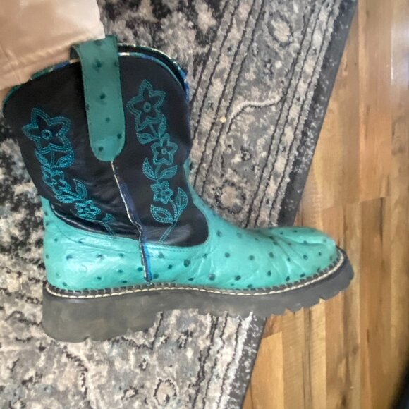 Fair UC~Ropers Ostrich Boots-8 1/2 - Picture 3 of 8